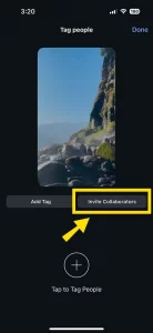 On top, you will see the Add Collaborators option. Just tap on it.  