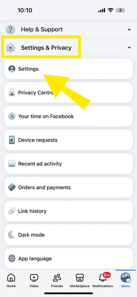 Settings & Privacy
