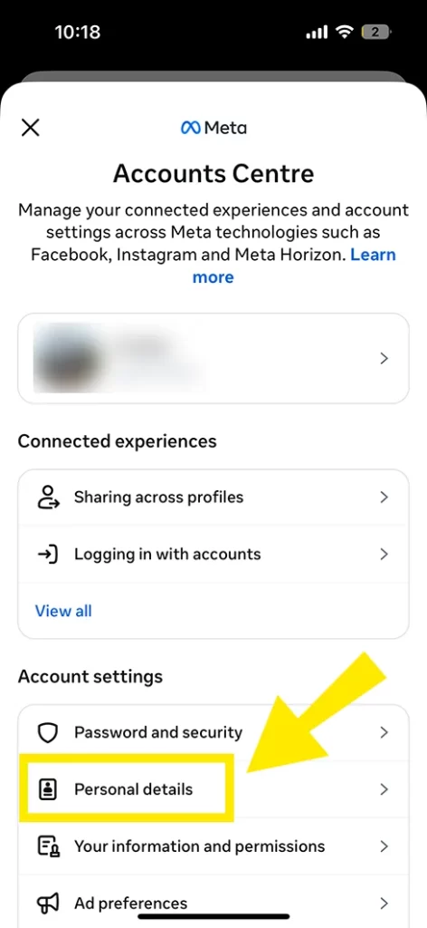 personal information