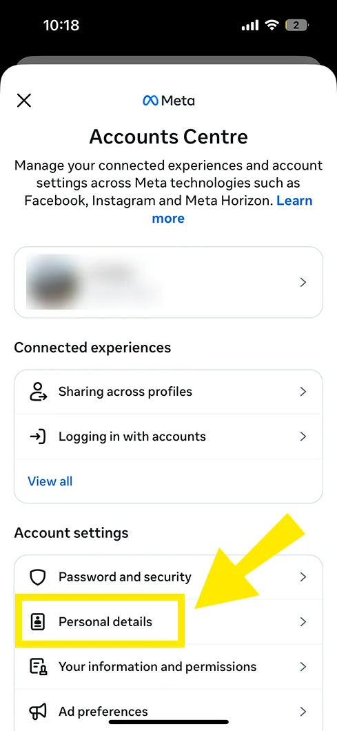 personal information