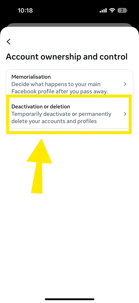 Deactivation and Deletion