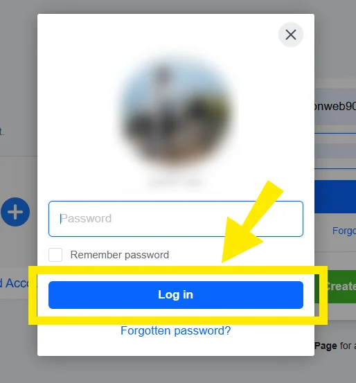 Sign in to Facebook using your credentials