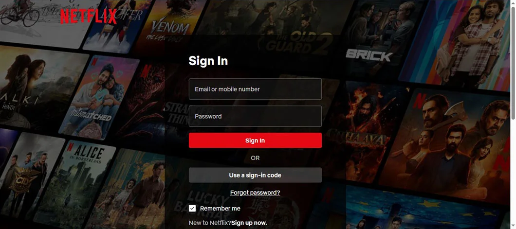 Enter your username and password