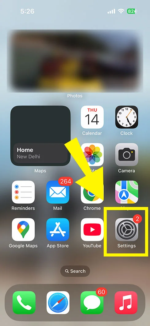 Open The "settings" app.
