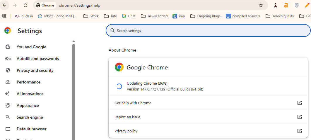 Step-by-step guide to update Google Chrome browser for Canva compatibility