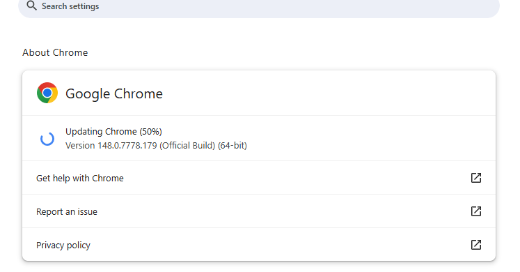 Step-by-step guide on how to update Google Chrome browser to fix YouTube playback errors